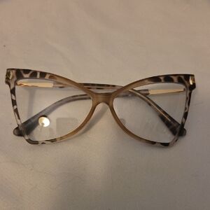 Stylish Leopard Print Cat-Eye Decorative Glasses